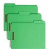 Folders, Two Fasteners, 1/3 Cut Assorted Top Tab, Letter, Green, 50/Box