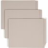 Colored File Folders, Straight Cut, Reinforced End Tab, Letter, Gray, 100/Box