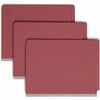 Pressboard End Tab Folders, Letter, Six-Section, Bright Red, 10/Box