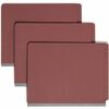 Pressboard End Tab Classification Folder, Letter, Four-Section, Red, 10/Box