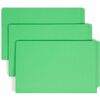 Two-Inch Capacity Fastener Folders, Straight Tab, Legal, Green, 50/Box