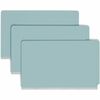 Pressboard End Tab Classification Folders, Legal, Six-Section, Blue, 10/Box