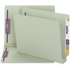 Three Inch Expansion Folder, Two Fasteners, End Tab, Letter, Gray Green, 25/Box
