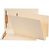 Heavy W-Fold Expansion Folders, Two Fasteners, End Tab, Legal, Manila, 50/Box