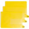 Colored Poly Out Guides with Pockets, Poly, Letter, Yellow, 25/Box