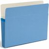 3 1/2" Exp Colored File Pocket, Straight Tab, Letter, Blue