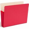 5 1/4" Exp Colored File Pocket, Straight Tab, Letter, Red