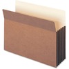 TUFF File Pocket, 5-1/4" Expansion, Letter Size, Redrope, 10/Box