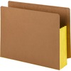 3 1/2" Exp File Pockets, Straight Tab, Letter, Yellow, 10/Box
