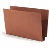 End Tab File Pocket, Reinforced Straight-Cut Tab, Extra Wide Legal Size, 5-1/4" Expansion, Redrope, 10/Box
