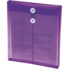 Poly String & Button Envelope, 9 3/4 x 11 5/8 x 1 1/4, Purple, 5/Pack