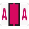 A-Z Color-Coded Bar-Style End Tab Labels, Letter A, Red, 500/Roll