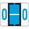 A-Z Color-Coded Bar-Style End Tab Labels, Letter O, Blue, 500/Roll