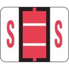 A-Z Color-Coded Bar-Style End Tab Labels, Letter S, Pink, 500/Roll