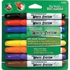 White System Dry Erase Marker, Chisel Tip, Assorted Colors, 8/Set
