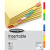 Single-Sided Reinforced Insertable Index, Multicolor 8-Tab, Letter, Buff, 8/Set