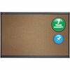 Prestige Bulletin Board, Brown Graphite-Blend Surface, 72 x 48, Cherry Frame