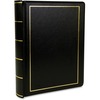 Looseleaf Minute Book, Black Leather-Like Cover, 125 Pages (250 Cap), 8 1/2 x 11