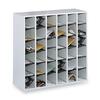 Wood Mail Sorter with Adjustable Dividers, Stackable, 36 Compartments, Gray