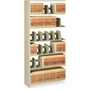 Snap-Together Seven-Shelf Closed Add-On Unit, Steel, 48w x 12d x 88h, Sand