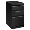 Efficiencies Mobile Pedestal File with One File/Two Box Drawers, 19-7/8d, Black