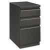 Efficiencies Mobile Pedestal File w/One File/Two Box Drawers, 22-7/8", Charcoal