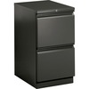 Efficiencies Mobile Pedestal File w/Two File Drawers, 22-7/8", Charcoal