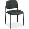 VL606 Series Stacking Armless Guest Chair, Charcoal Fabric