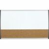 Magnetic Dry-Erase/Cork Board, 18 x 30, White Surface, Silver Aluminum Frame