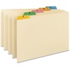 Recycled Top Tab File Guides, Alpha, 1/5 Tab, Manila/Color, Legal, 25/Set