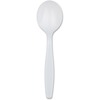 Plastic Cutlery, Heavyweight Soup Spoons, White, 100/BX