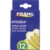 Hygieia Dustless Board Chalk, 3 1/4 x 3/8, Yellow, 12/Box