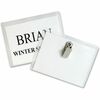 Name Badge Kits, Top Load, 4 x 3, Clear, Clip Style, 96/Box