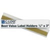 Self-Adhesive Label Holders, Top Load, 1/2 x 3, Clear, 50/Pack