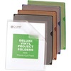 Deluxe Project Jacket Folders, Letter, Vinyl, Black/Blue/Clear/Green/Red, 35/Box