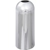Reflections Open-Top Dome Receptacle, Round, Steel, 15gal, Chrome