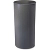 Round Wastebasket, Steel, 20gal, Charcoal