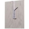 Over-The-Door Double Coat Hook, Chrome-Plated Steel, Satin Aluminum Base