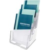 Multi-Compartment Booklet Size Literature Holder, 6.5" x 10" x 6.25", Clear