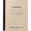 Stitched Composition Book, Wide Ruled, 8.5" x 7", White Paper, Manila Cover, 20 Sheets