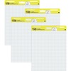 Self Stick Easel Pads, Quadrille, 25 x 30, White, 30-Sheet Pads, 4/Carton