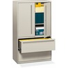 700 Series Lateral File w/Storage Cabinet, 42w x 19-1/4d, Light Gray