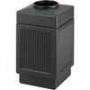 Canmeleon Top-Open Receptacle, Square, Polyethylene, 38gal, Textured Black