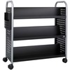 Scoot Book Cart, Six-Shelf, 41-1/4w x 17-3/4d x 41-1/4h, Black