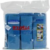 Microfiber Reusable Cloths, Blue, 6 Cloths/Pack