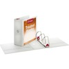 Treated Binder ClearVue Locking Slant-D Ring Binder, 5" Cap, 11 x 8 1/2, White