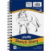 Art1st Sketch Diary, Plain, 9" x 6", White Paper, Blue Cover, 70 Sheets
