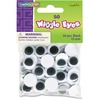 Round Black Wiggle Eyes, 15mm, Black, 50/Pack