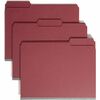 Colored Pressboard Fastener Folders, Letter, 1/3 Cut, Bright Red, 25/Box