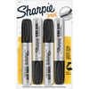 King Size Permanent Markers, Black, 4/Pack